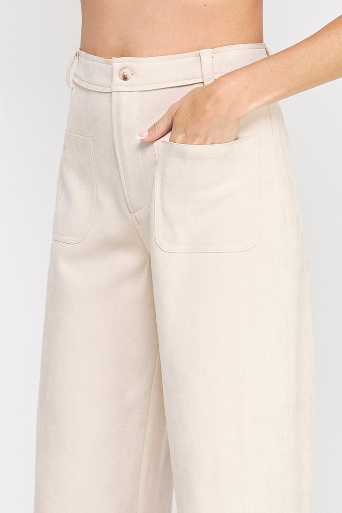 Sienna Suede Wide Leg Pants - Adored A Lovely Boutique
