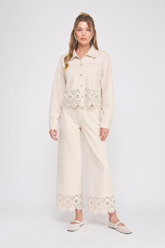 Sienna Suede Wide Leg Pants - Adored A Lovely Boutique