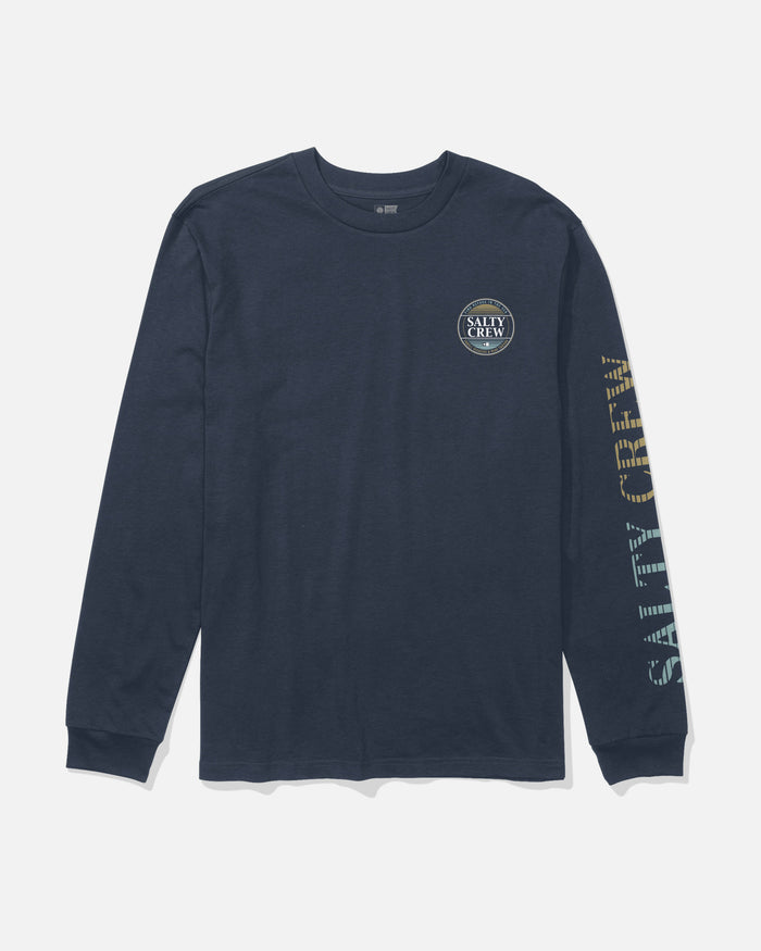 Simple Fade Ls Tee - Navy
