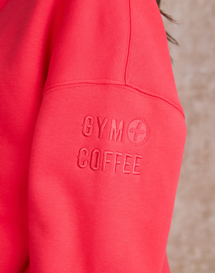 Snap Collar Sierra Sweatshirt in Power Red