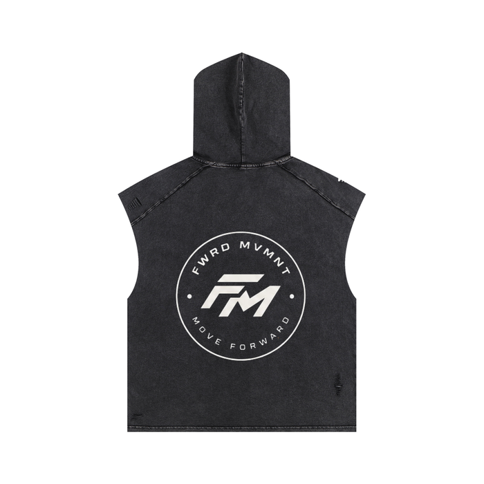 Snow Washed Boxy Hooded Tank Top