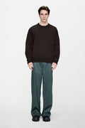 RAINS Sowa Knit Crew Neck Bark / Black Long Sleeve