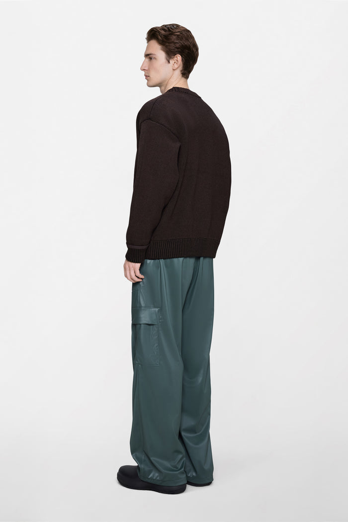 RAINS Sowa Knit Crew Neck Bark / Black Long Sleeve