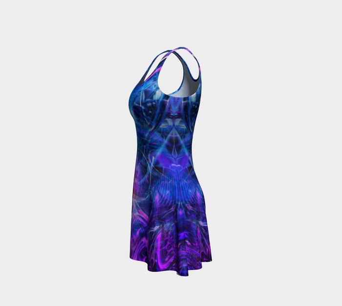 Spacial Recognition Fitted Flare Dress