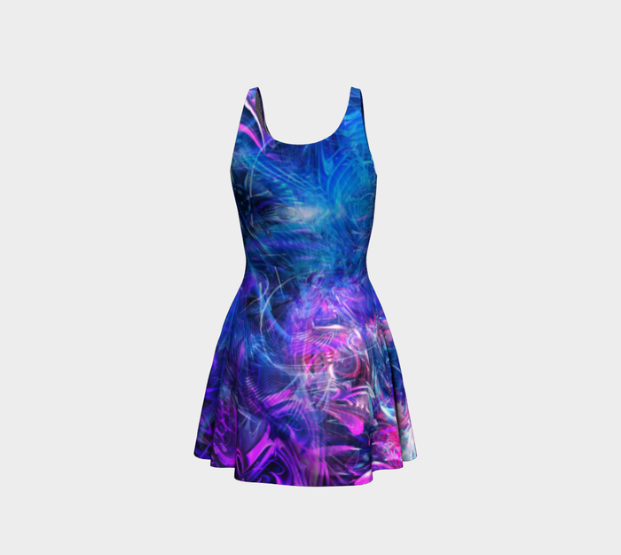 Spacial Recognition Fitted Flare Dress