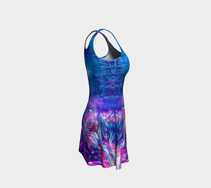 Spacial Recognition Fitted Flare Dress