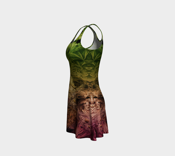 Spectral Evidence Fitted Flare Dress