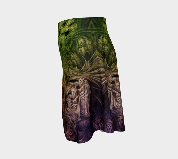Spectral Evidence High Waist Flare Skirt