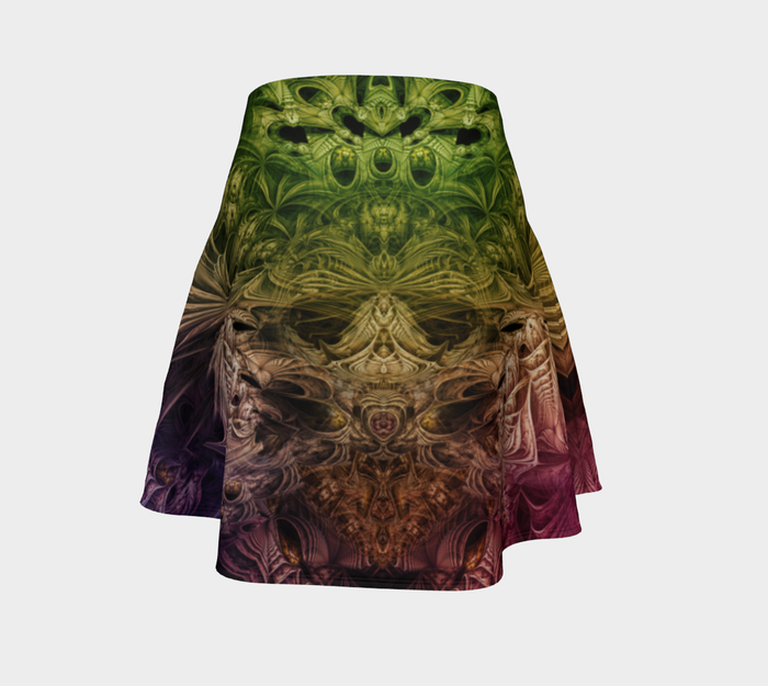 Spectral Evidence High Waist Flare Skirt