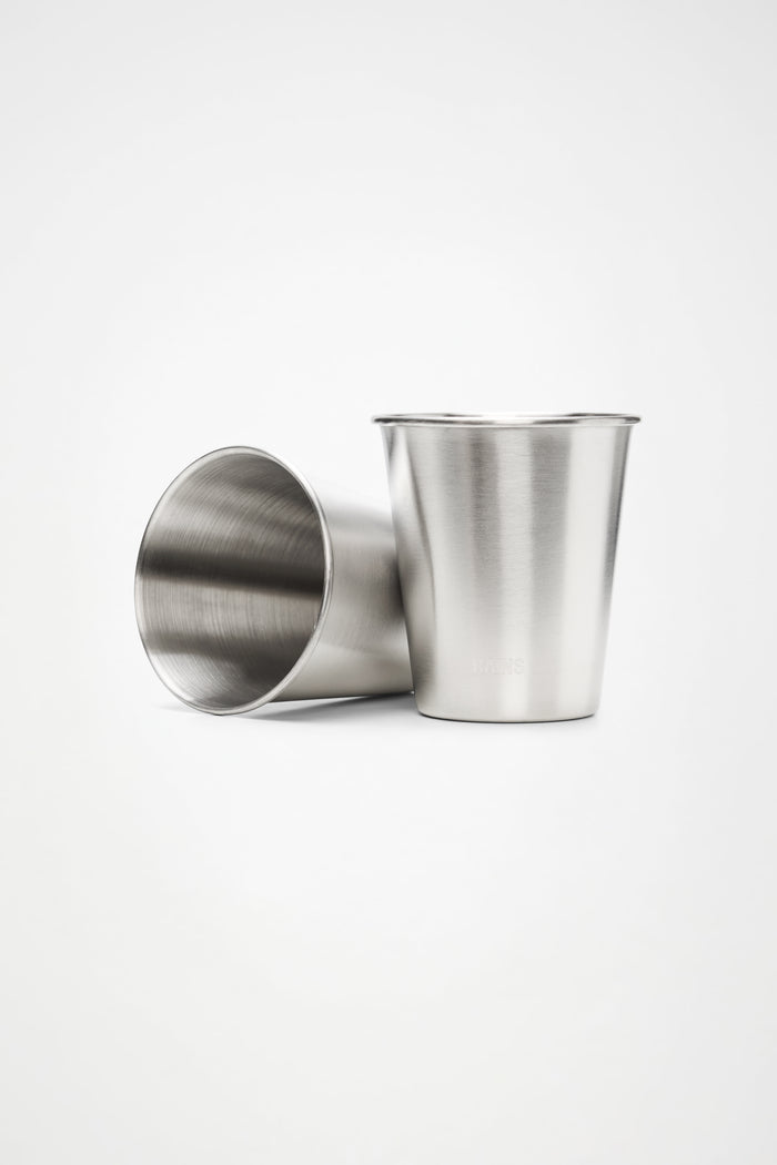 RAINS Stainless Steel 2-Pack Cups 300ml Steel Coffee Mugs