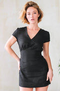 Summer Linen Dress AIRA in Black