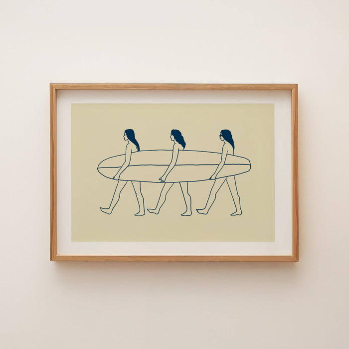 "Surfers" 90's Surf Culture Inspired Minimal Art Print