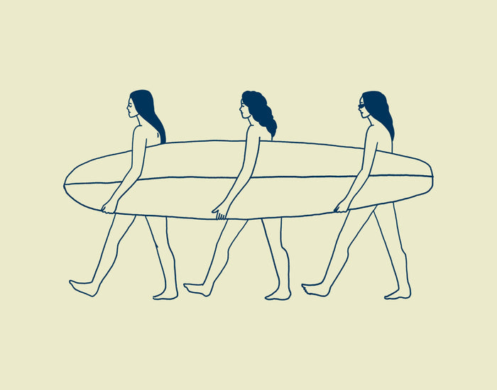 "Surfers" 90's Surf Culture Inspired Minimal Art Print
