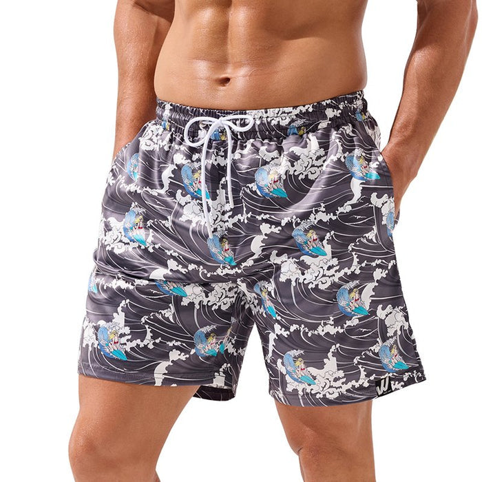 Surfs Up Custom Printed Swim Shorts