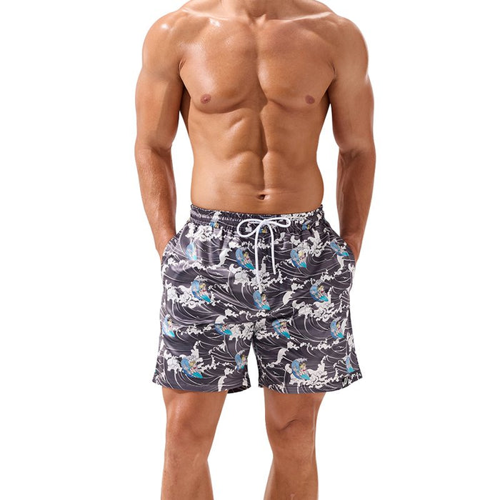 Surfs Up Custom Printed Swim Shorts