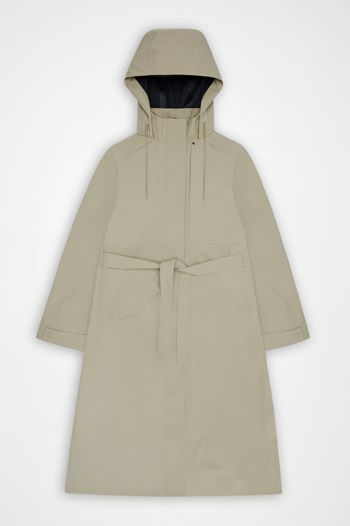 RAINS Suva Hardshell W Coat Beige Jacket