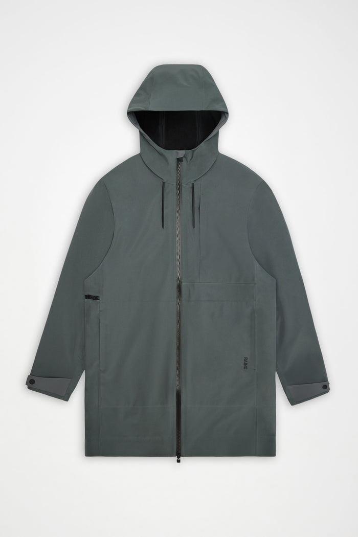 RAINS Suva Softshell Long Jacket Dark Grey Jacket
