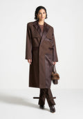 Tailored Satin Trench Coat