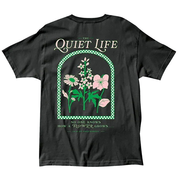 The Quiet Life Eliza Flowers T-Shirt Black Pure Boardshop