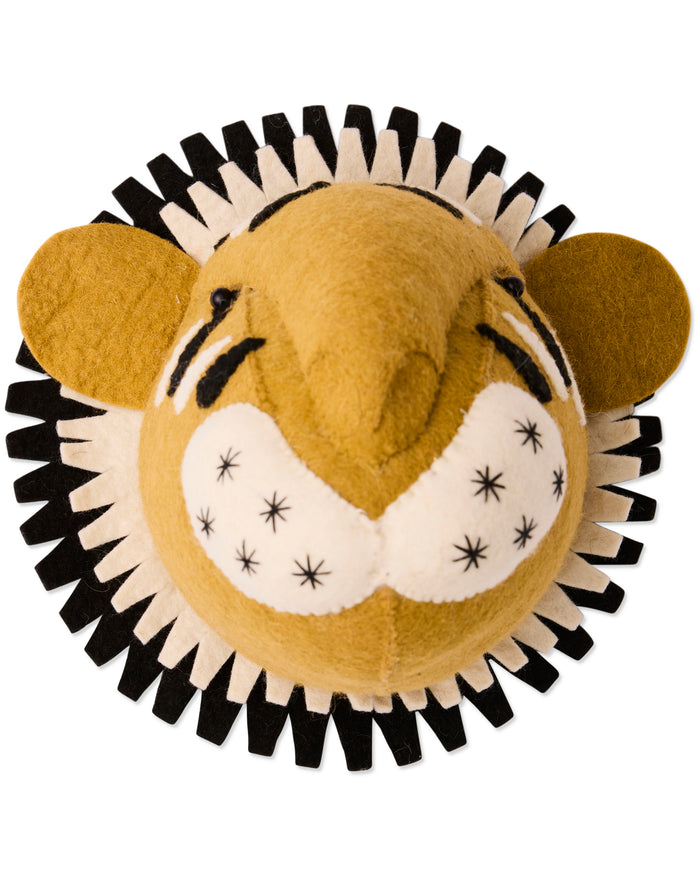 Tiger Felted Animal Wall Mount