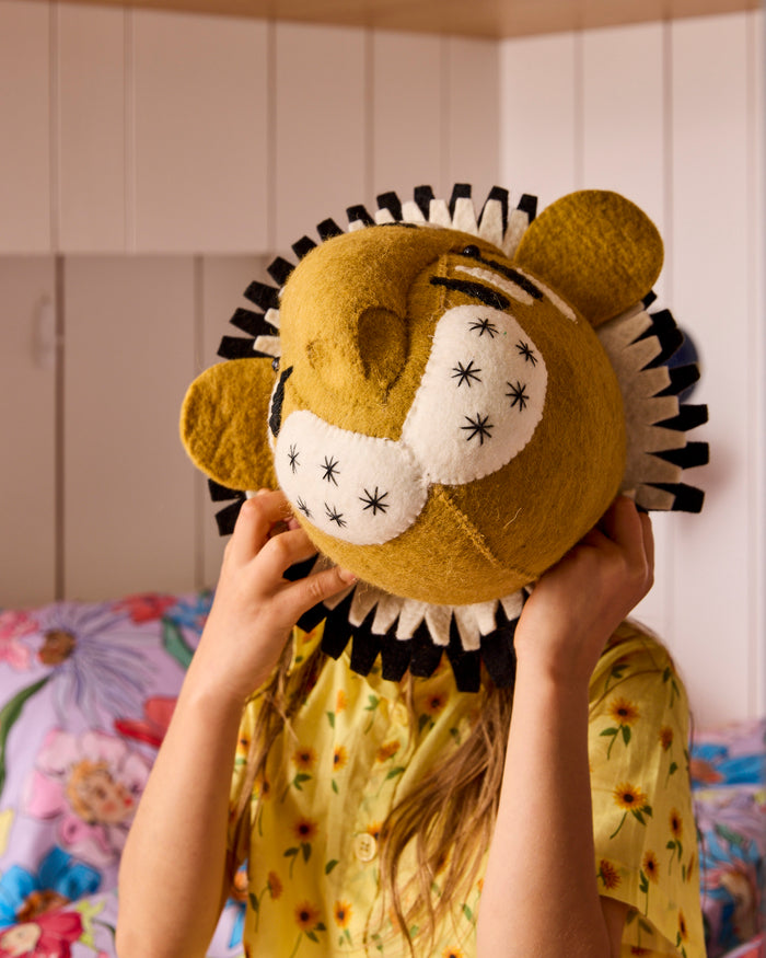 Tiger Felted Animal Wall Mount