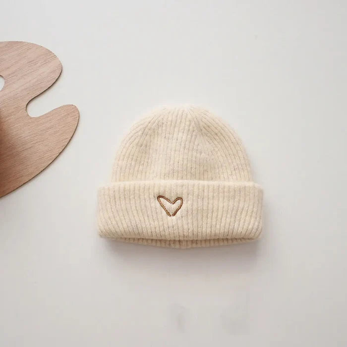 Toddler Embroidered Heart Baby Hat