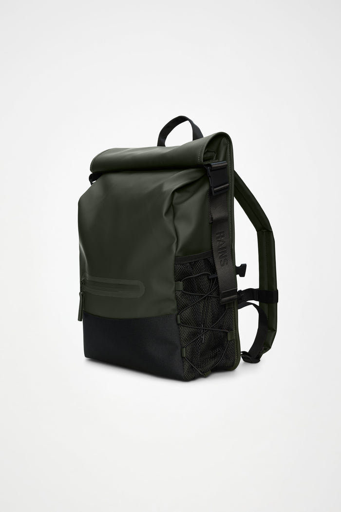 RAINS Trail Mountaineer Rolltop Green 29L H56 x D13 x W32 cm Backpack