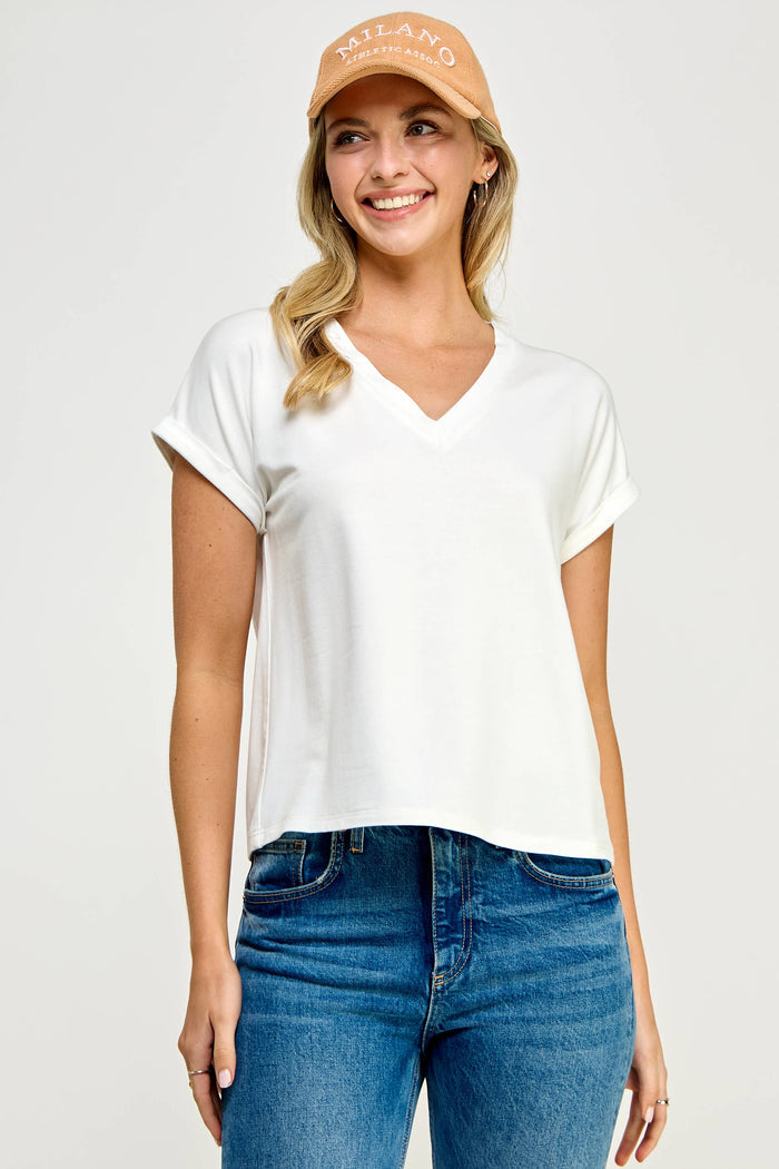 True Essential V-Neck - White