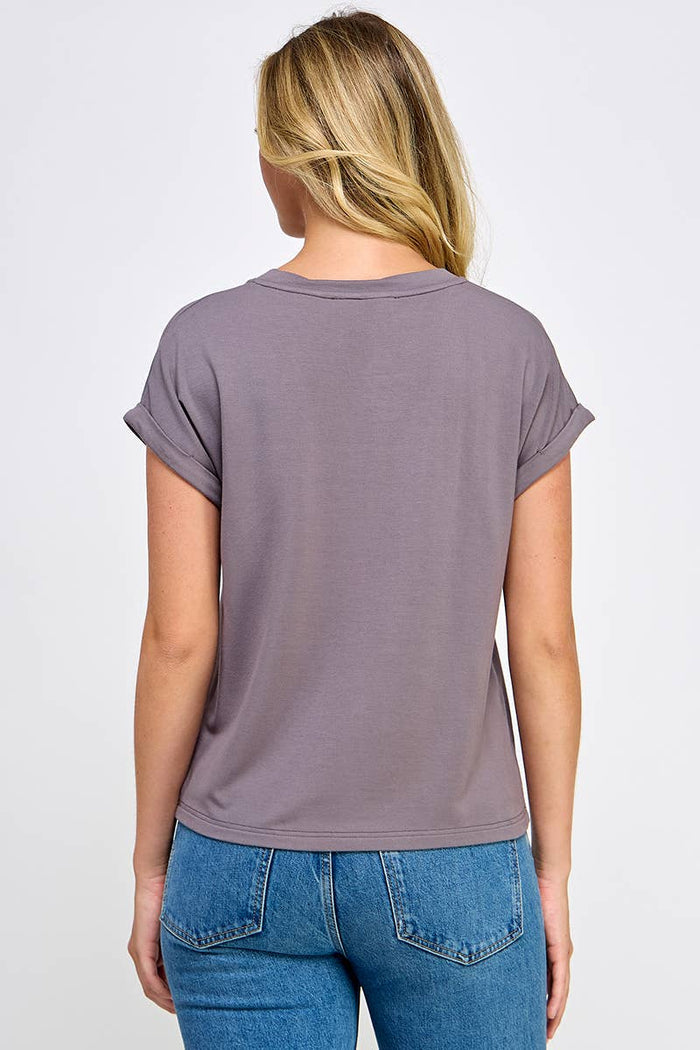 True Essential V-Neck Charcoal