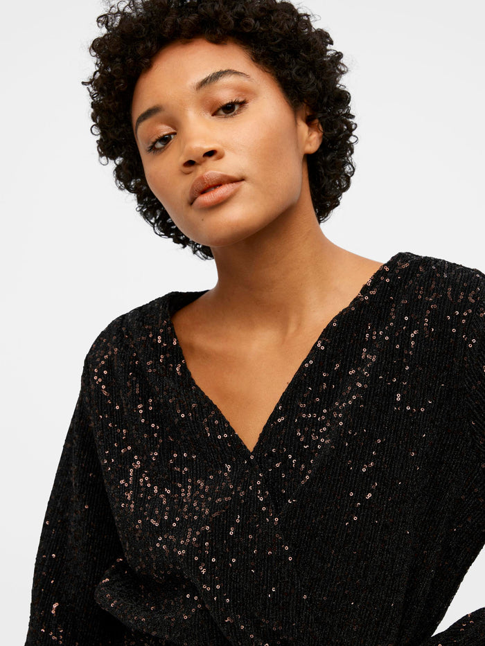 TULUA SEQUIN MINI DRESS (BLACK)