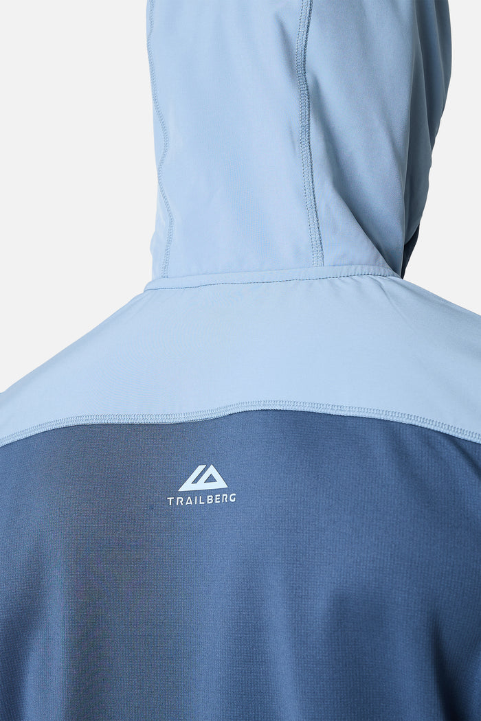 Vale Gridded Fleece Hood - Breeze/Skylar