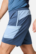 Vale Gridded Fleece Short - Breeze/Skylar