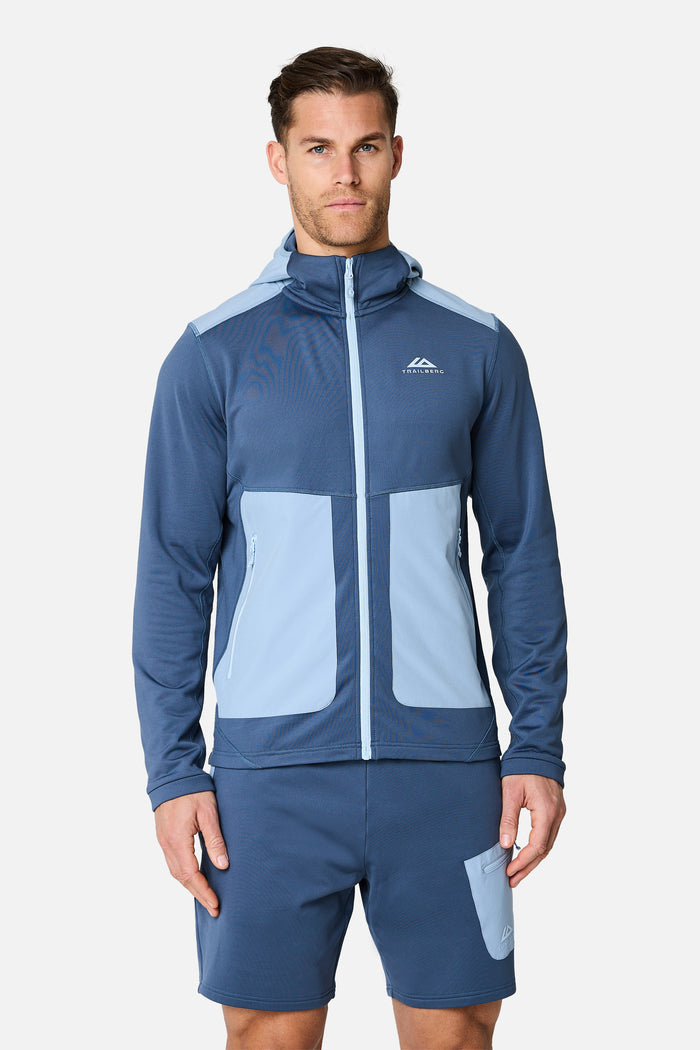 Vale Gridded Fleece Short - Breeze/Skylar