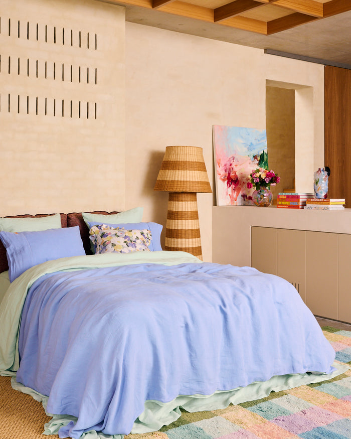 Vista Blue Linen Pillowcases