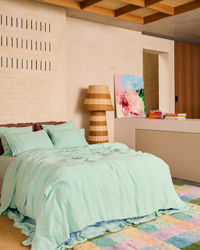 Vista Jade Linen European Pillowcases