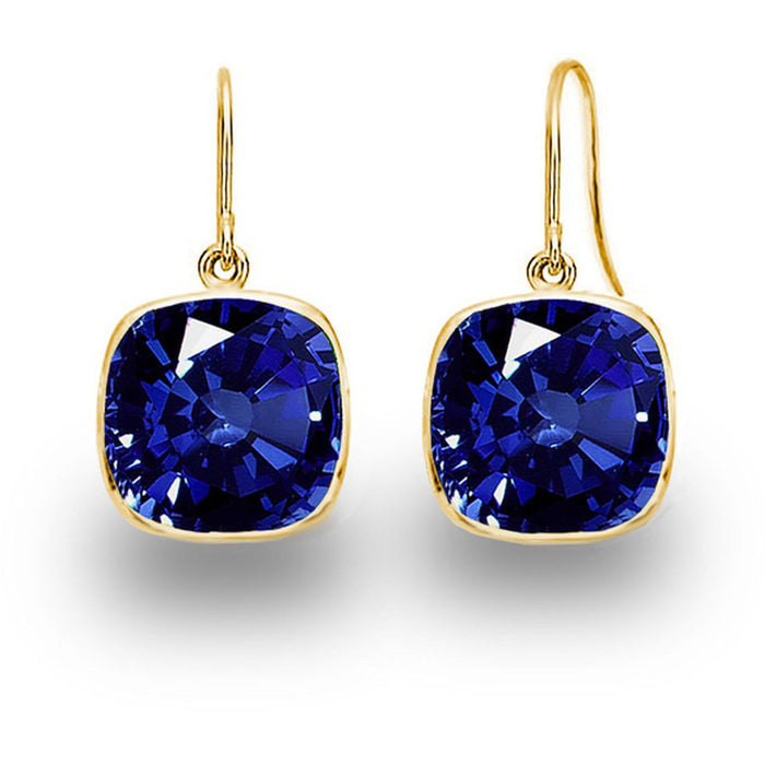 VossAgin Cushion Cut Drop Earrings