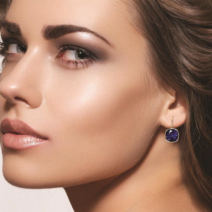 VossAgin Cushion Cut Drop Earrings