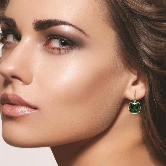 VossAgin Cushion Cut Drop Earrings