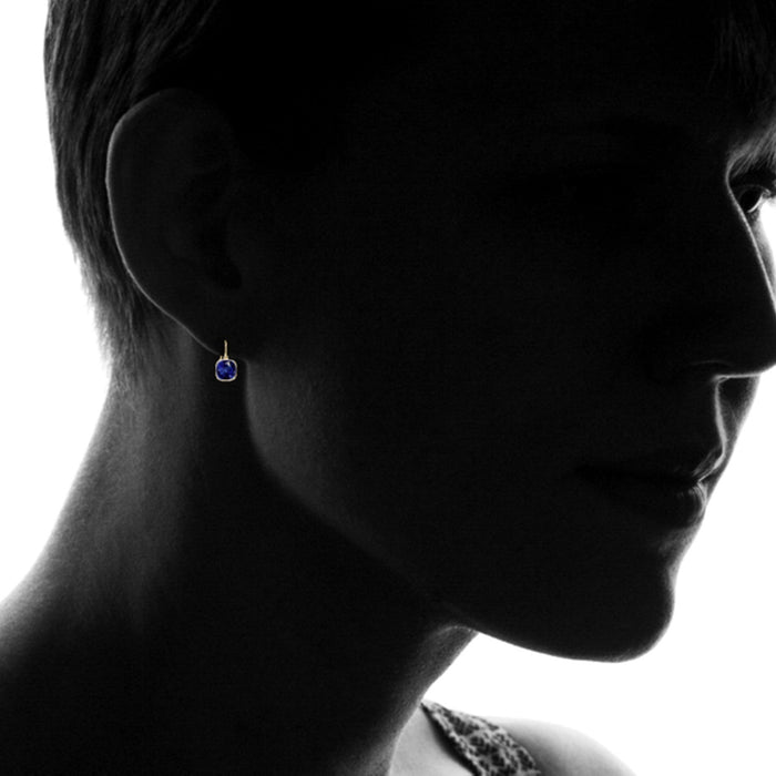 VossAgin Cushion Cut Drop Earrings
