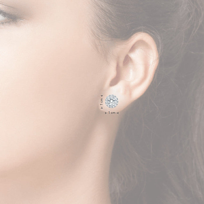 VossAgin Diamond Halo Earrings