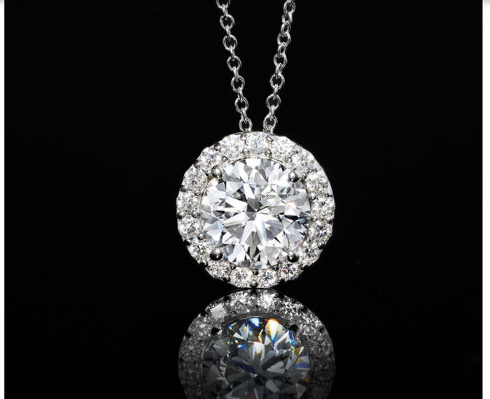 VossAgin Diamond Halo Pendant