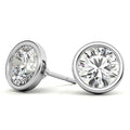 VossAgin Round Diamond Stud Earrings