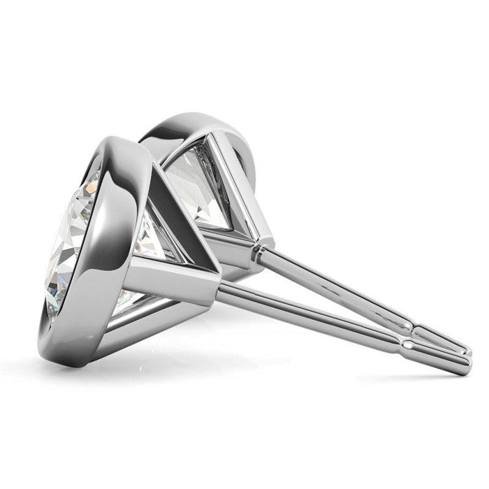 VossAgin Round Diamond Stud Earrings