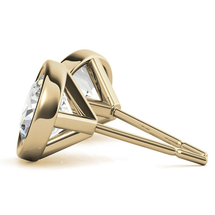 VossAgin Round Diamond Stud Earrings