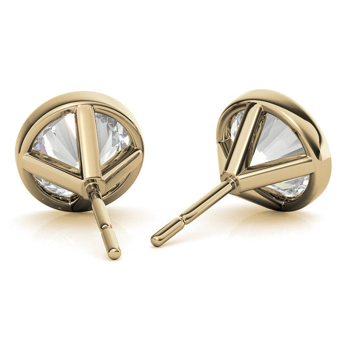 VossAgin Round Diamond Stud Earrings