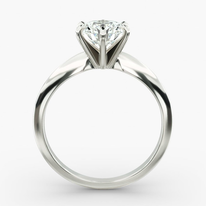 VossAgin - 3.00 CTW AGI Certified Round Lab Grown Diamond Six Prong Solitaire Engagement Ring - F-VS Clarity in 14K White Gold - 8.5