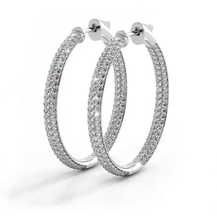 VossAgin Triple Row Hoop Earrings