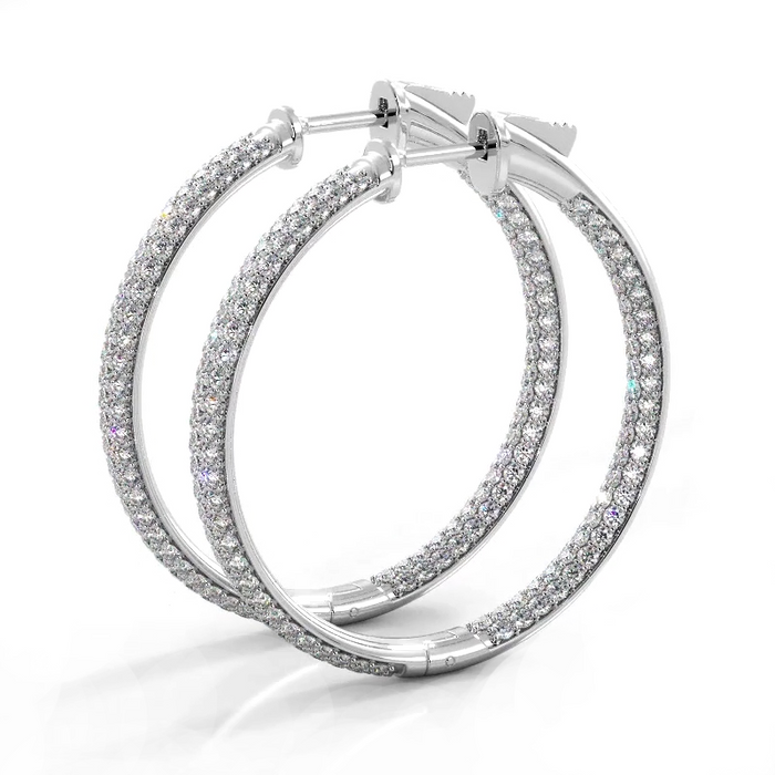 VossAgin Triple Row Hoop Earrings