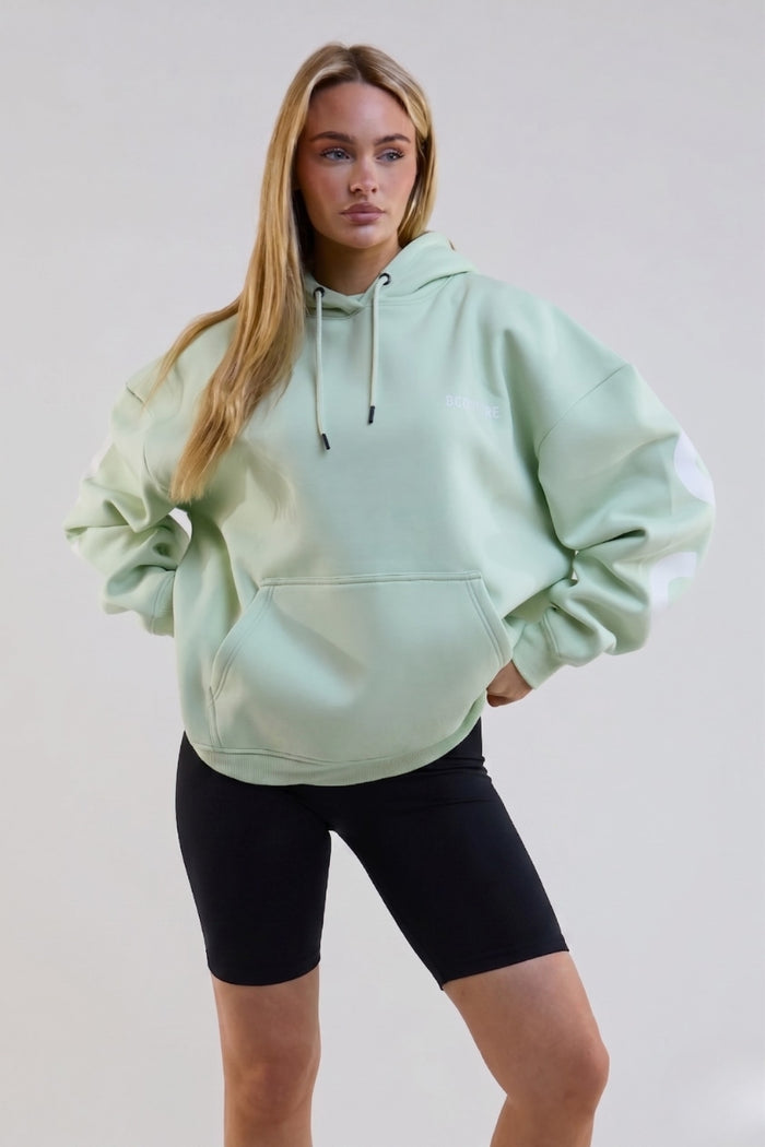 VXN Cycling Shorts, Hoodie & T-Shirt Set - Pale Green/Black