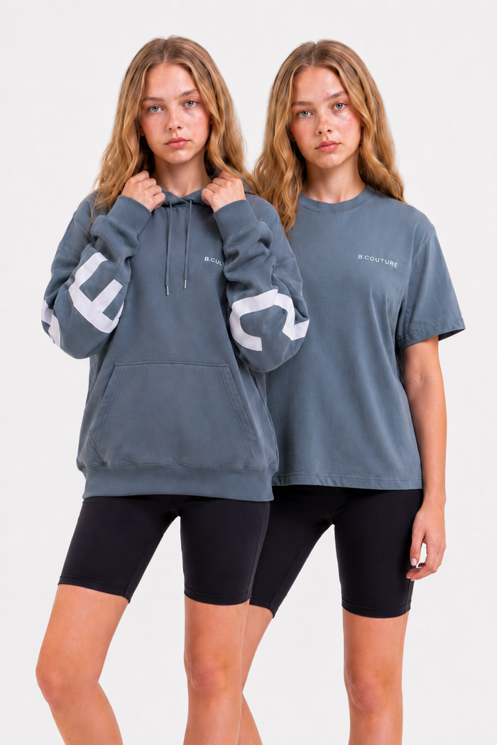 VXN Girls Cycling Shorts, Hoodie & T-Shirt Set - Teal